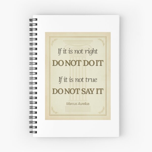 Item preview, If It Is Not Right Do Not Do It - Marcus Aurelius - Elegant Script Stoic Quote - Black and Gold Version designed and sold by Stoic Core.