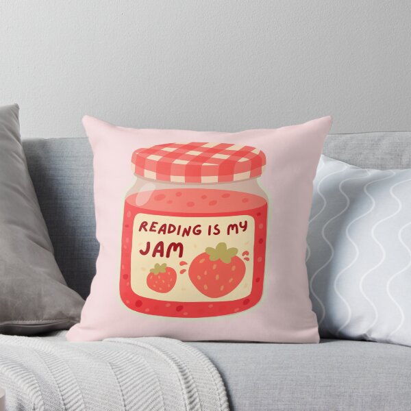 Item preview, reading is my jam - strawberry jam designed and sold by Neadoodles.
