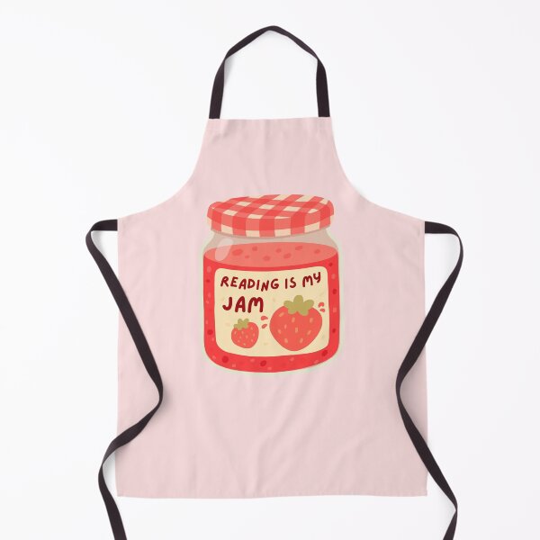 Item preview, reading is my jam - strawberry jam designed and sold by Neadoodles.