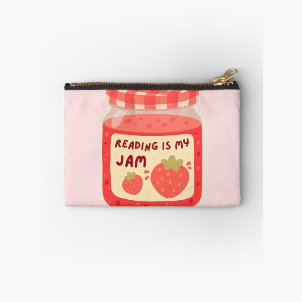 Item preview, reading is my jam - strawberry jam designed and sold by Neadoodles.