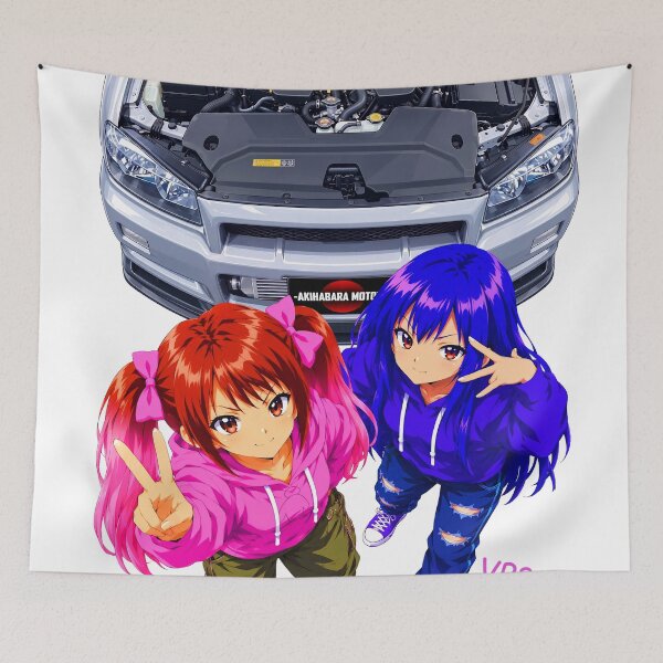 Item preview, VR30DDTT Engine Swap R34 Skyline & Anime Girls (Pink & Ai) designed and sold by AKIHABARAMOTORS.