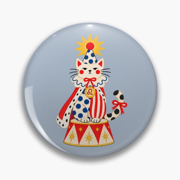 Item preview, Leo Zodiac Clown Cat. Circus Astrology. Clowncore. designed and sold by CoCoArt-Ua.