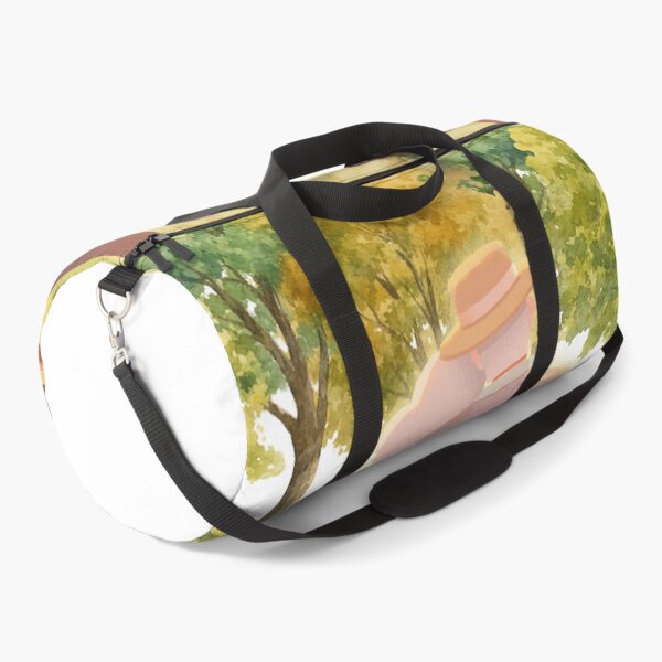 Item preview, Elderly Couple Park Bench Dog Autumn Watercolor Art designed and sold by LensDyn™.