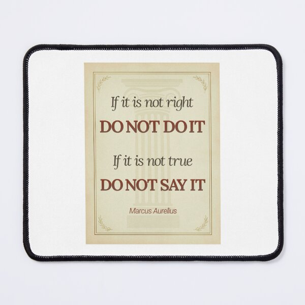 Item preview, If It Is Not Right Do Not Do It - Marcus Aurelius - Elegant Script Stoic Quote - Roman Red Version designed and sold by Stoic Core.