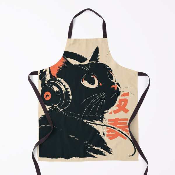 Item preview, Black Cat Headphones Gamer Lofi Japanese designed and sold by mustbewhy.