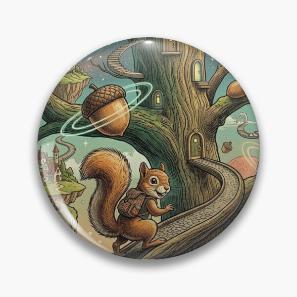 Item preview, Cosmic Squirrel Adventure – Magical Treehouse Fantasy Illustration designed and sold by Dogandesighn.