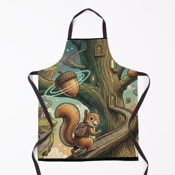 Item preview, Cosmic Squirrel Adventure – Magical Treehouse Fantasy Illustration designed and sold by Dogandesighn.