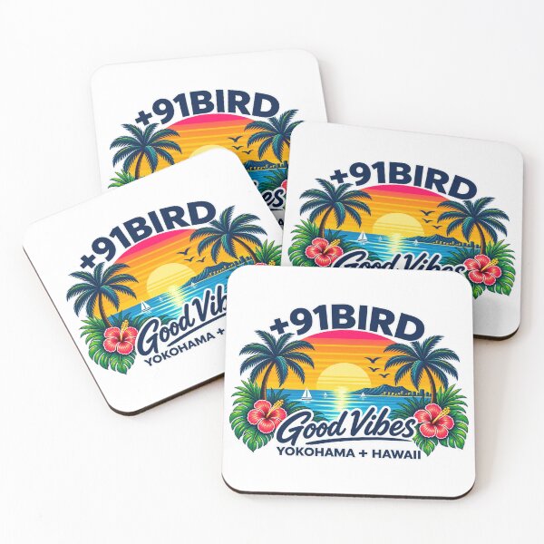 Item preview, Good Vibes – Yokohama + Hawaii Tropical Sunset +91BIRD designed and sold by Plus91BIRD.