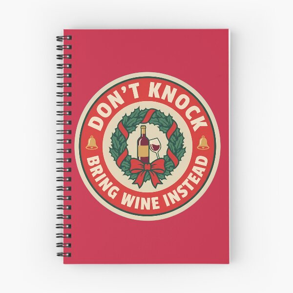 Item preview, Don't Knock Bring Wine Instead Holiday Badge designed and sold by DripCultureLab.