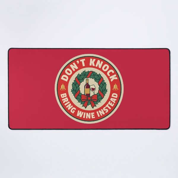 Item preview, Don't Knock Bring Wine Instead Holiday Badge designed and sold by DripCultureLab.