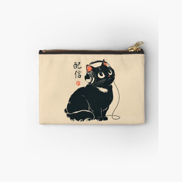 Item preview, Black Cat Wired Headphones Lofi Music designed and sold by mustbewhy.