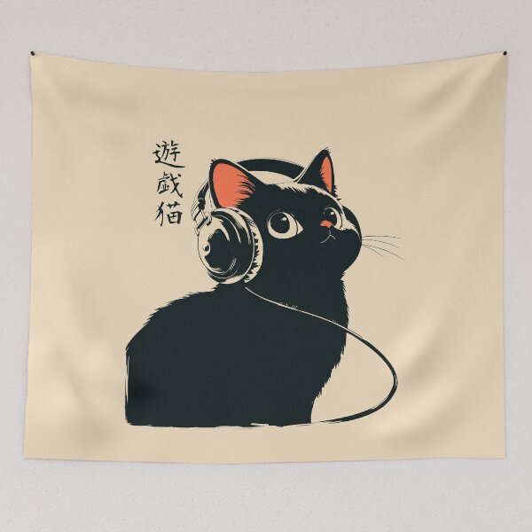 Item preview, Gamer Black Cat Headset Japanese Anime designed and sold by mustbewhy.
