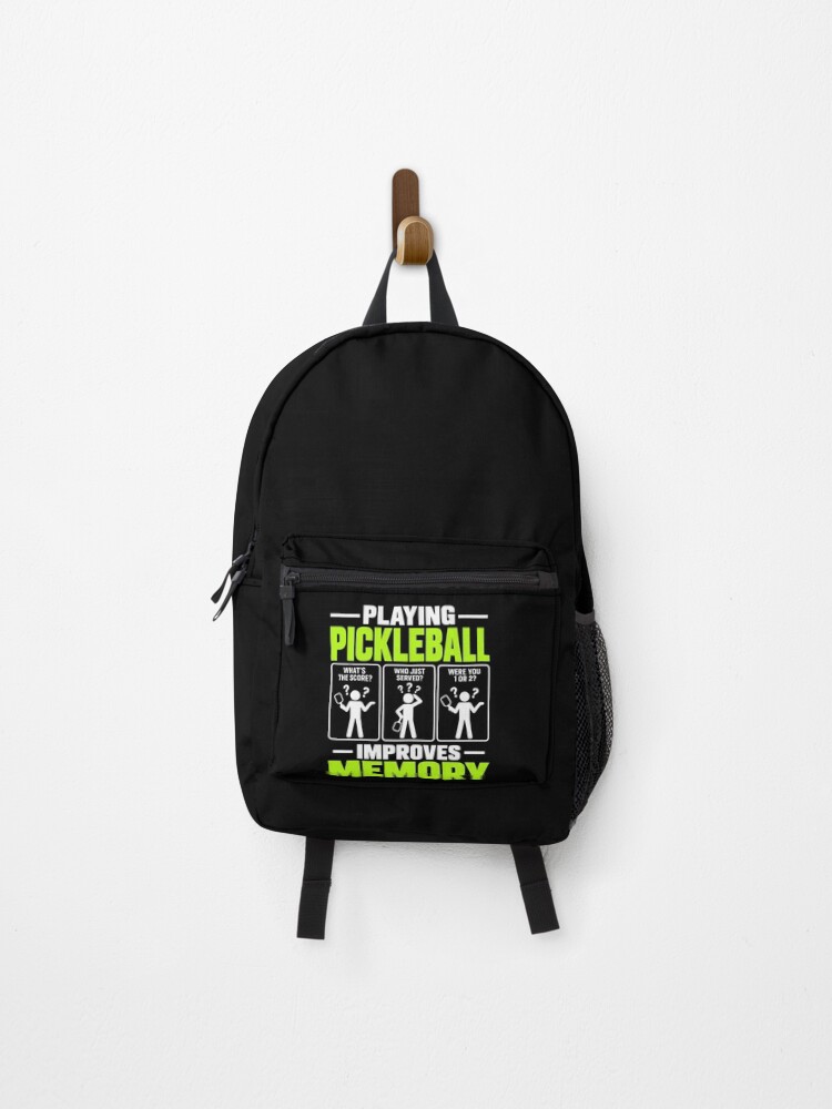 Thumbnail 1 of 3, Backpack, Pickleball Humor Playing Pickleball Improves Memory designed and sold by ROUX-ART.