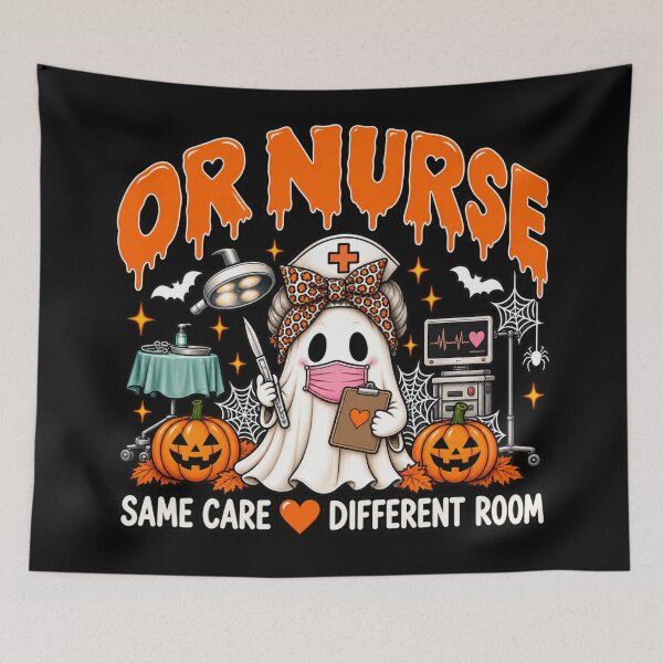 Item preview, Halloween OR Nurse Leopard Print Ghost  designed and sold by ClinicalHubs.