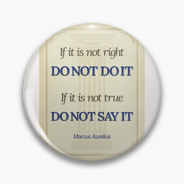 Item preview, If It Is Not Right Do Not Do It - Marcus Aurelius - Elegant Script Stoic Quote - Egyptian Blue Version designed and sold by Stoic Core.
