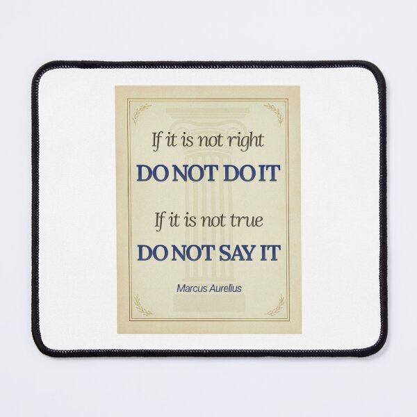 Item preview, If It Is Not Right Do Not Do It - Marcus Aurelius - Elegant Script Stoic Quote - Egyptian Blue Version designed and sold by Stoic Core.