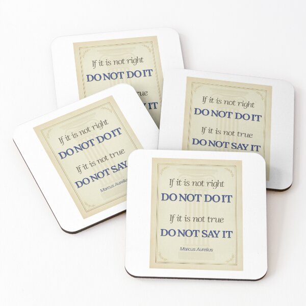 Item preview, If It Is Not Right Do Not Do It - Marcus Aurelius - Elegant Script Stoic Quote - Egyptian Blue Version designed and sold by Stoic Core.