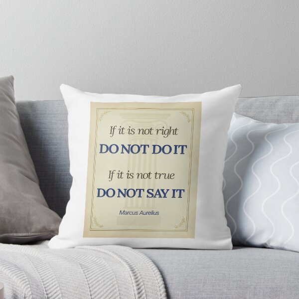 Item preview, If It Is Not Right Do Not Do It - Marcus Aurelius - Elegant Script Stoic Quote - Egyptian Blue Version designed and sold by Stoic Core.