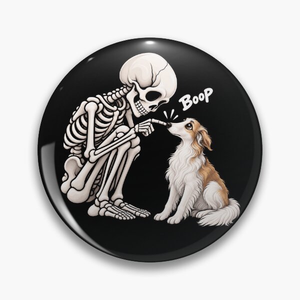 Artikelvorschau, Lustiges Skelett-Borsoi-Hund-Boop-Halloween-Design Mama Papa entworfen und verkauft von rafaeltto.