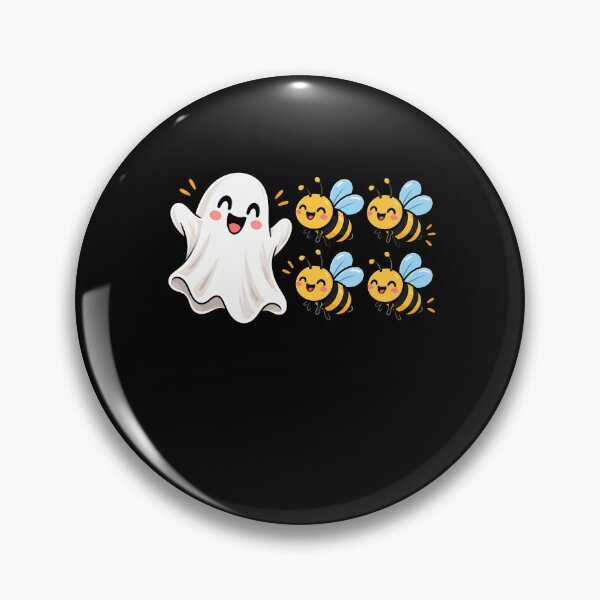 Item preview, Cute Ghost and Bees Halloween Illustration designed and sold by ROUX-ART.