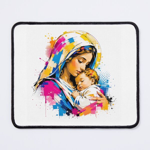 Item preview, Holy Mary and Baby Jesus Digital Painting Pop Art designed and sold by Collymore.