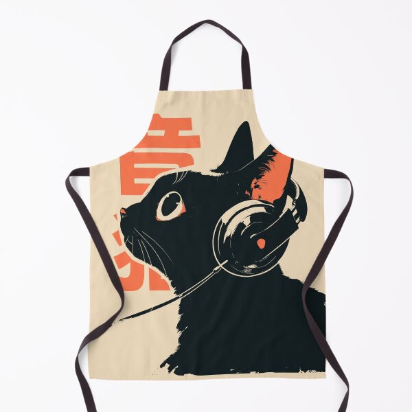 Item preview, Music Black Cat Headphones Japanese Retro designed and sold by mustbewhy.