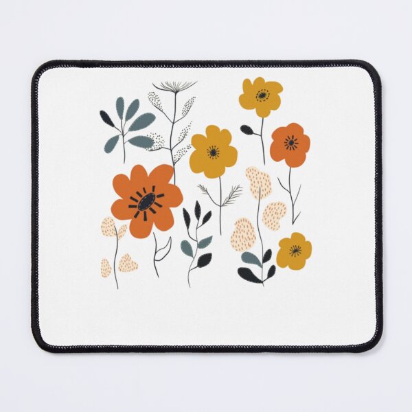 Artikelvorschau, Orange und gelbe Blumen aus der Mitte des Jahrhunderts entworfen und verkauft von alvablakefg.