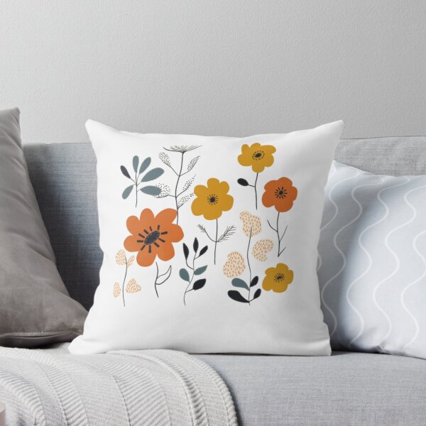 Item preview, Orange And Yellow Mid Century Flowers designed and sold by alvablakefg.