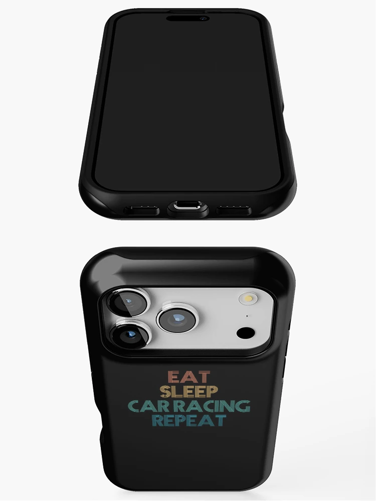 Thumbnail 3 of 4, iPhone Case, Eat Sleep Car Racing Repeat - Gift For Car Racing Fans designed and sold by kindxinn.