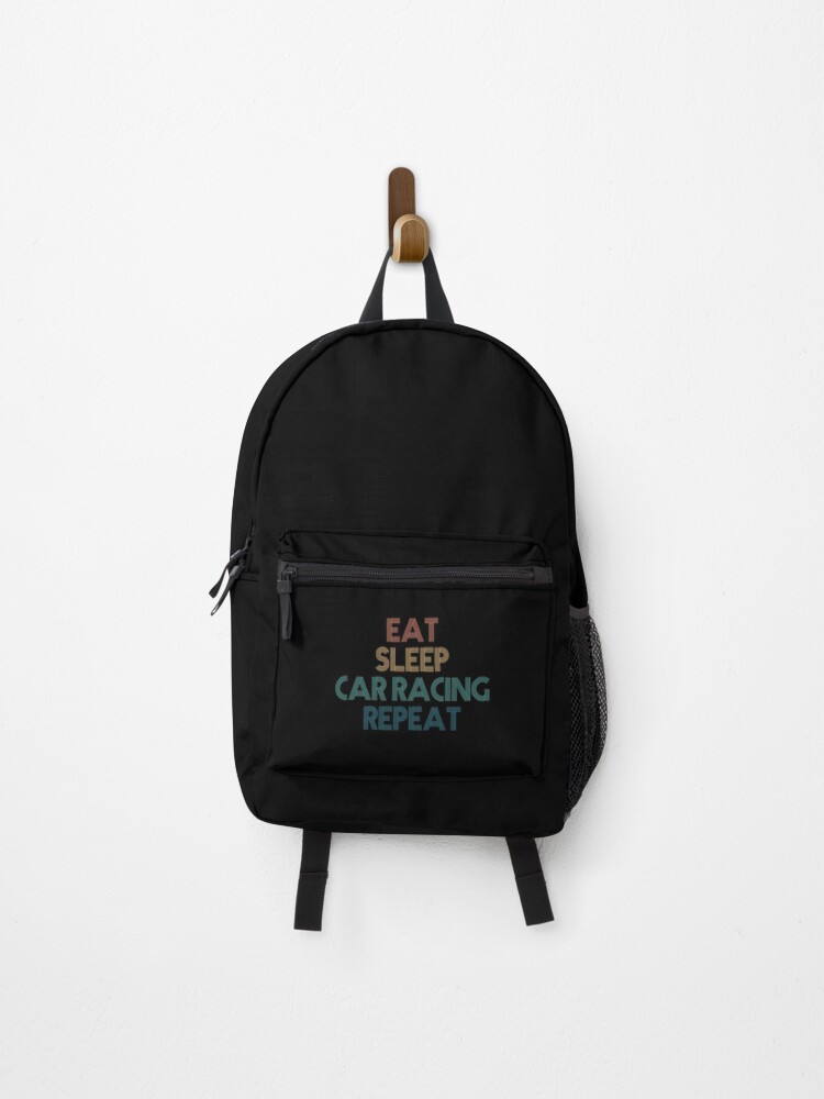 Thumbnail 1 of 3, Backpack, Eat Sleep Car Racing Repeat - Gift For Car Racing Fans designed and sold by kindxinn.