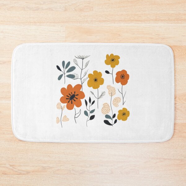 Item preview, Orange And Yellow Mid Century Flowers designed and sold by alvablakefg.