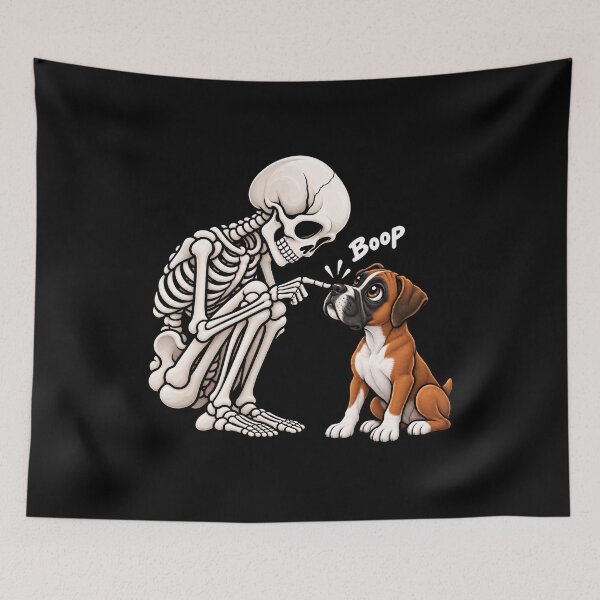 Item preview, Funny Skeleton Boxer Dog Boop Halloween Design Mom Dad designed and sold by rafaeltto.