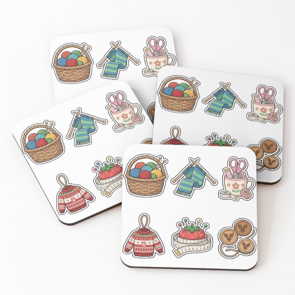 Item preview, Cozy Winter Knitting & Crafting Sticker Pack - Handmade Yarn Favorites designed and sold by SimpleP.