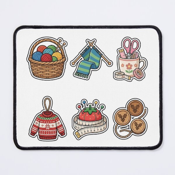 Item preview, Cozy Winter Knitting & Crafting Sticker Pack - Handmade Yarn Favorites designed and sold by SimpleP.