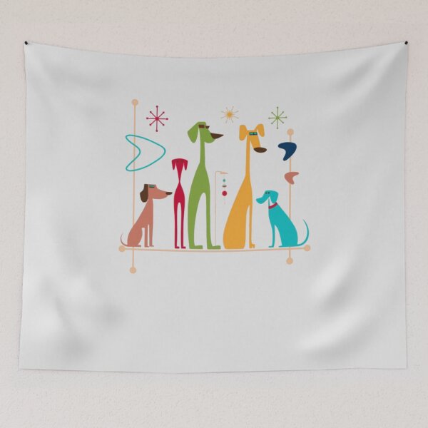 Item preview, Retro Mid-Century Modern Dogs 50s 60s Style designed and sold by alvablakefg.