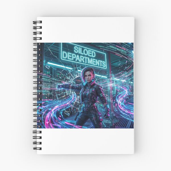 Item preview, Shatter the Silos - Cyberpunk Hacker Breaking Barriers designed and sold by Zen Motif Japan.