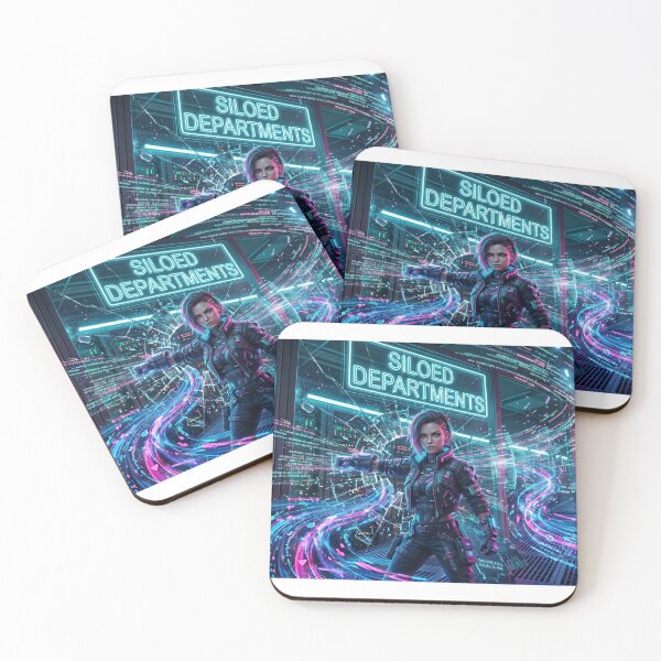 Item preview, Shatter the Silos - Cyberpunk Hacker Breaking Barriers designed and sold by Zen Motif Japan.