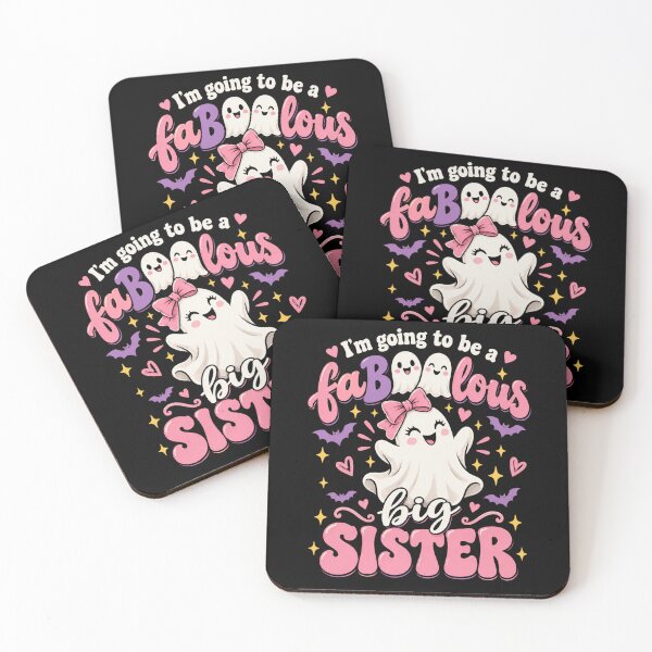 Item preview, Cute Ghost Sister Halloween Illustration designed and sold by ROUX-ART.