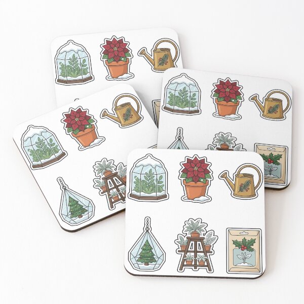 Item preview, Snowy Winter Greenhouse Sticker Pack - Plant Lover Holiday Favorites designed and sold by SimpleP.