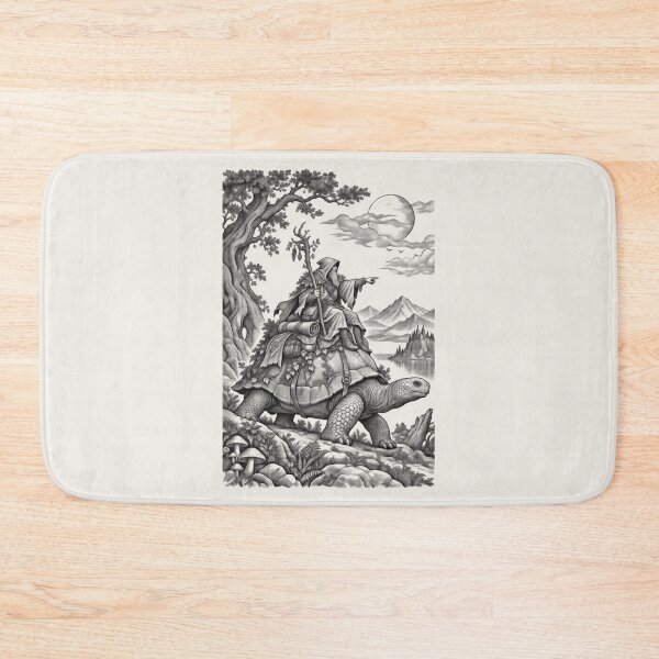 Item preview, Wandering Druid Tortoise Rider Vintage Fantasy Art designed and sold by AmiGraph.