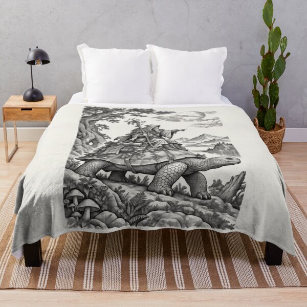 Item preview, Wandering Druid Tortoise Rider Vintage Fantasy Art designed and sold by AmiGraph.