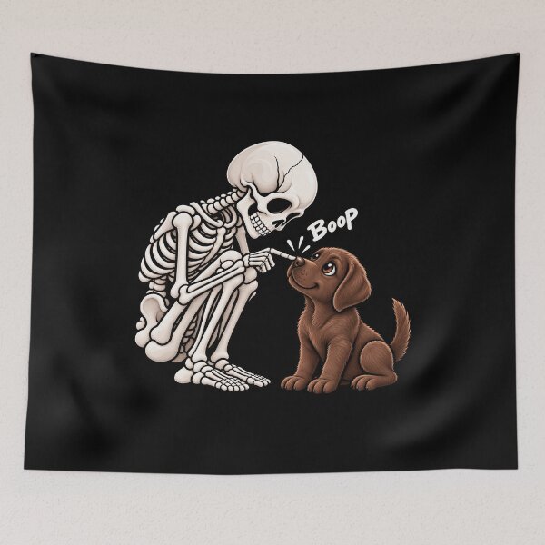 Item preview, Funny Skeleton Brown Labrador Dog Boop Halloween Design Mom Dad designed and sold by rafaeltto.
