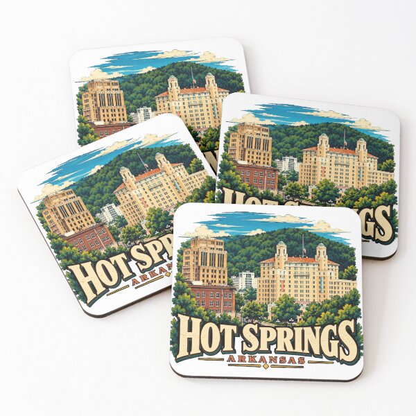 Item preview, Vintage Hot Springs Arkansas Travel Souvenir Landmark Gift designed and sold by MichaeIRellov.