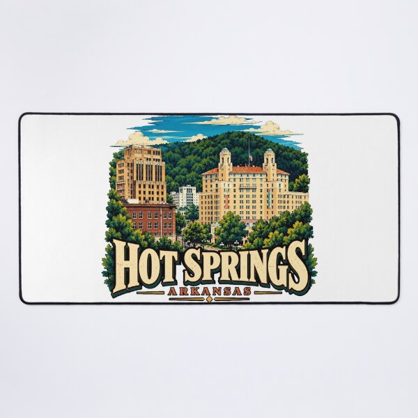 Item preview, Vintage Hot Springs Arkansas Travel Souvenir Landmark Gift designed and sold by MichaeIRellov.