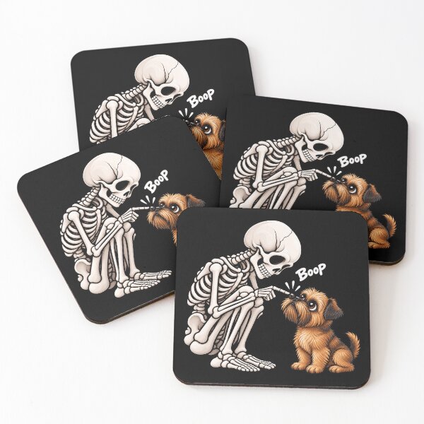 Item preview, Funny Skeleton Brussels Griffon Dog Boop Halloween Design Mom Dad designed and sold by rafaeltto.