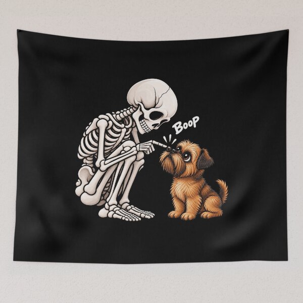 Item preview, Funny Skeleton Brussels Griffon Dog Boop Halloween Design Mom Dad designed and sold by rafaeltto.