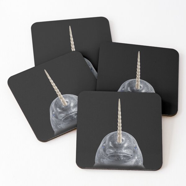 Item preview, Narwhal Face Portrait Blue Eyes Arctic Whale Art designed and sold by cabana.space.