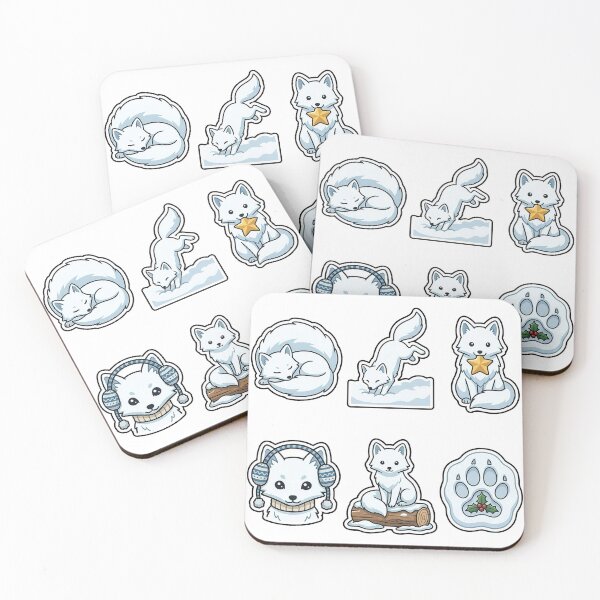 Item preview, Cute Arctic Fox Winter Sticker Pack - Snowy Forest Animal Set designed and sold by SimpleP.