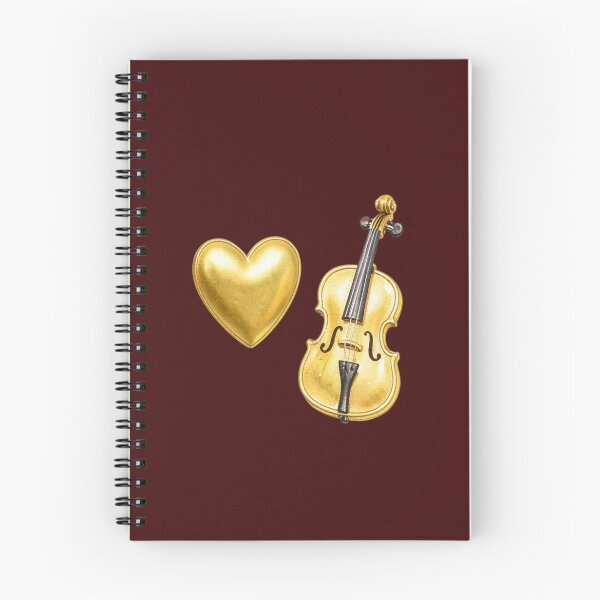 Item preview, Violin Melody with Golden Heart designed and sold by Mattigiov.