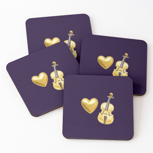 Item preview, Violin Melody with Golden Heart designed and sold by Mattigiov.